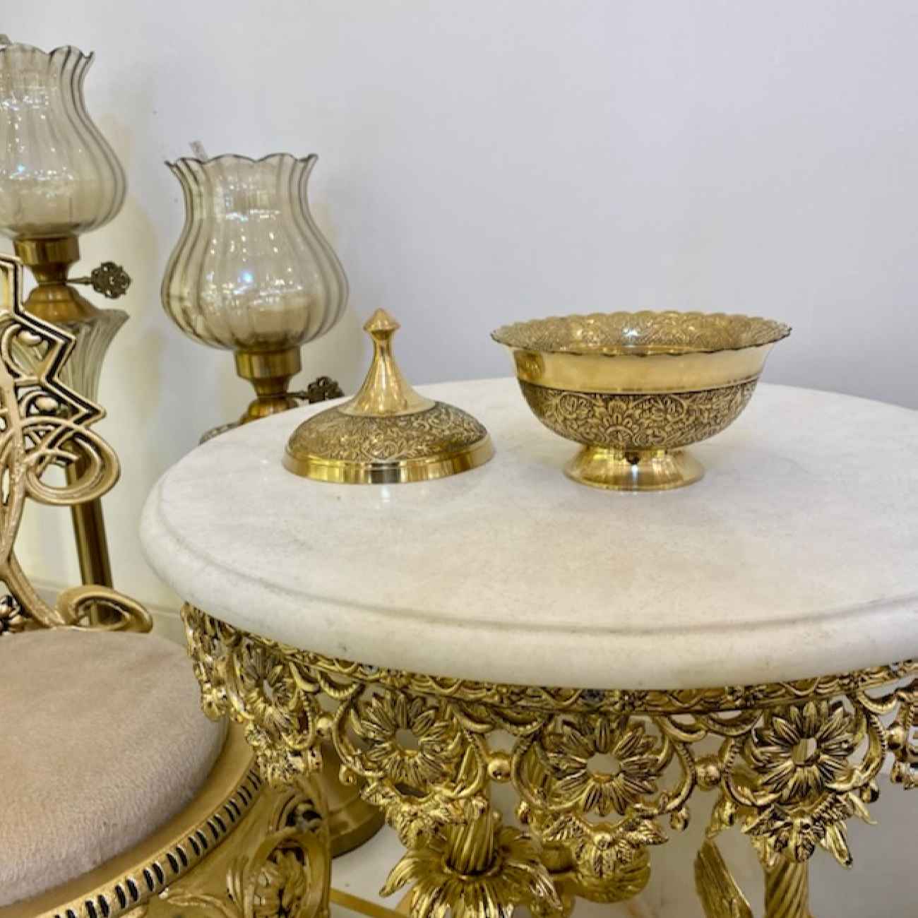 Price and Buy Handcrafted Brass Sugar Bowl with Secure Lid - Image 6