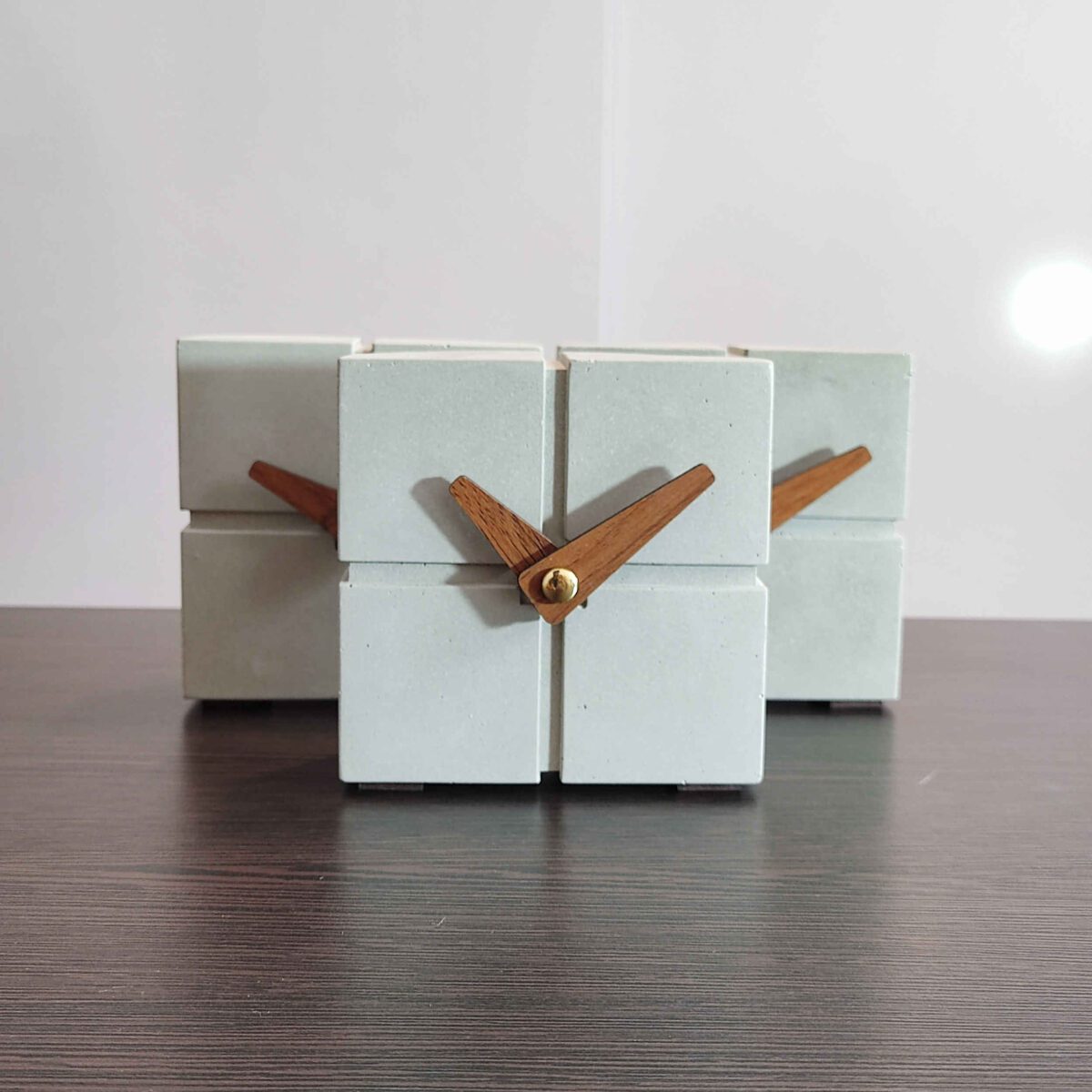 Price and Buy Handcrafted Concrete Desk Clock – Minimalist Cube - Image 4