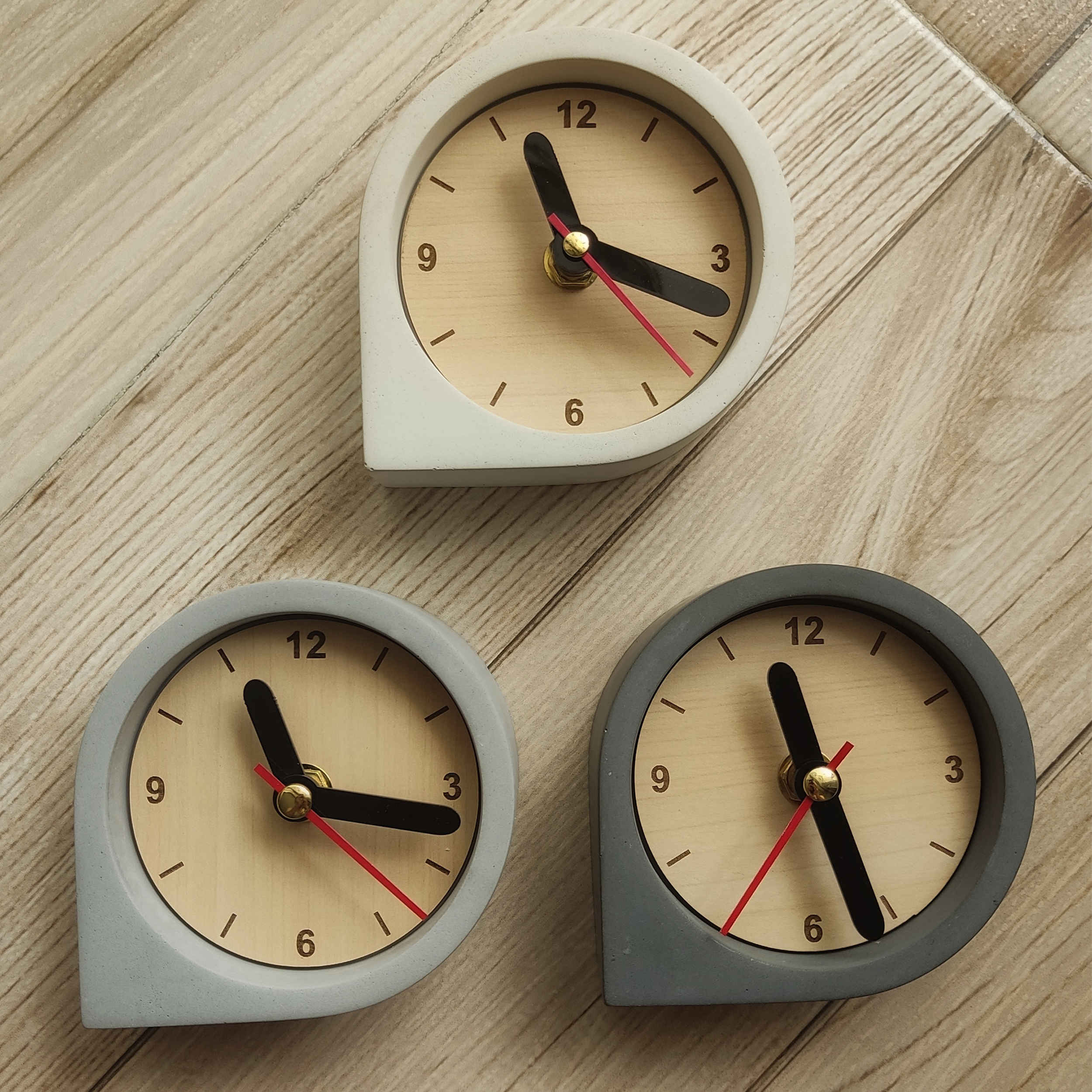 Price and Buy Handcrafted Concrete Desk Clock – Minimalist for Table Setting - Image 3