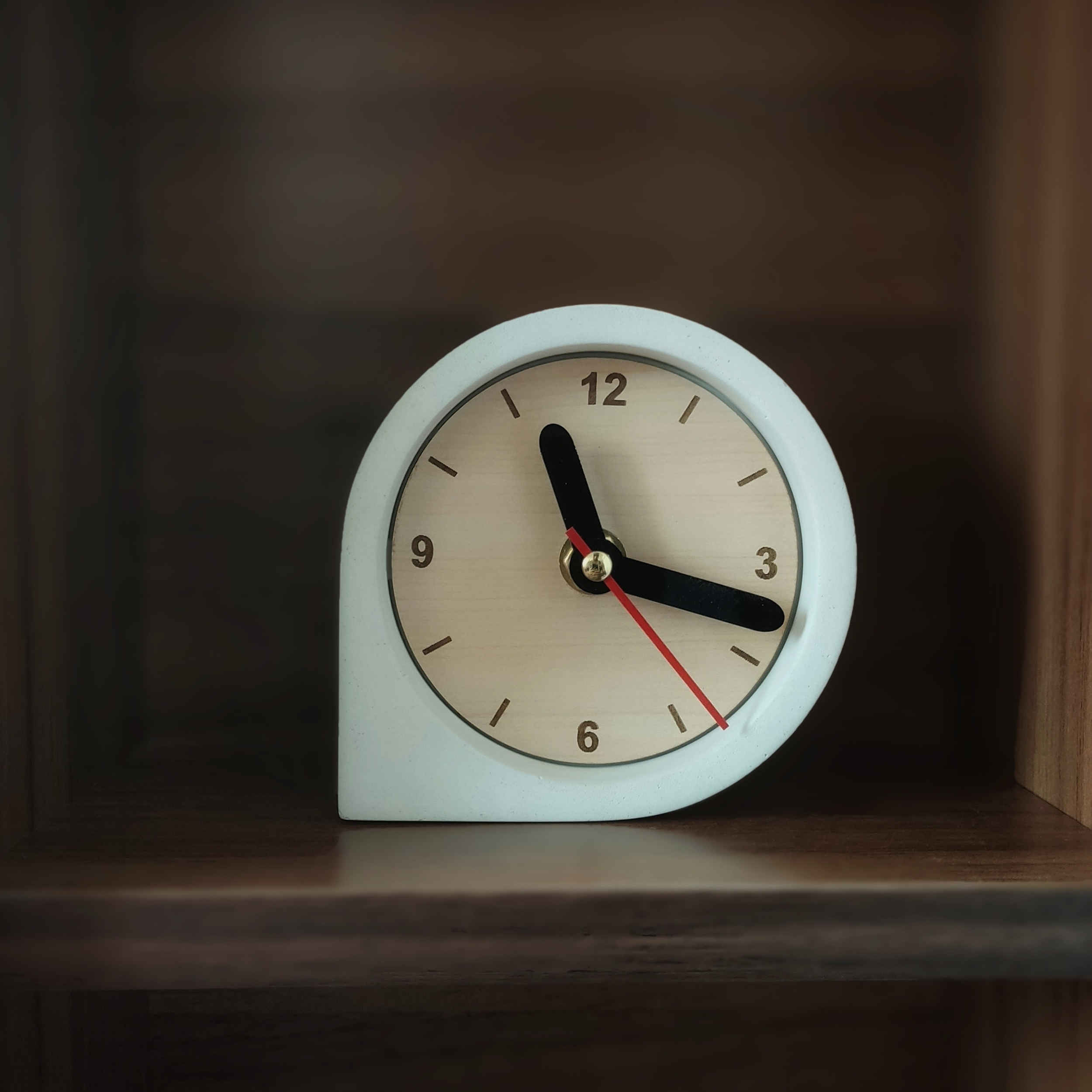 Price and Buy Handcrafted Concrete Desk Clock – Minimalist for Table Setting - Image 5