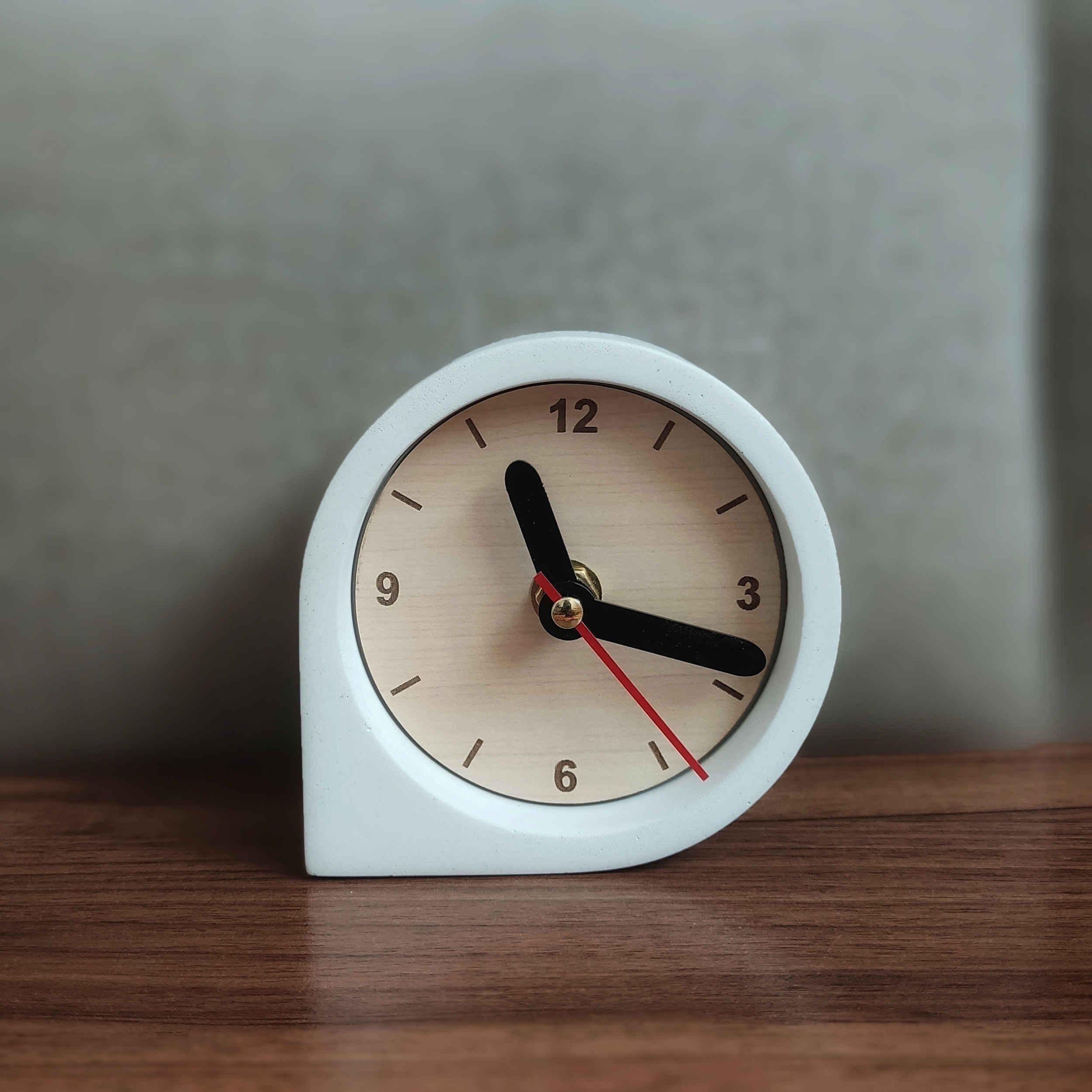 Price and Buy Handcrafted Concrete Desk Clock – Minimalist for Table Setting - Image 6