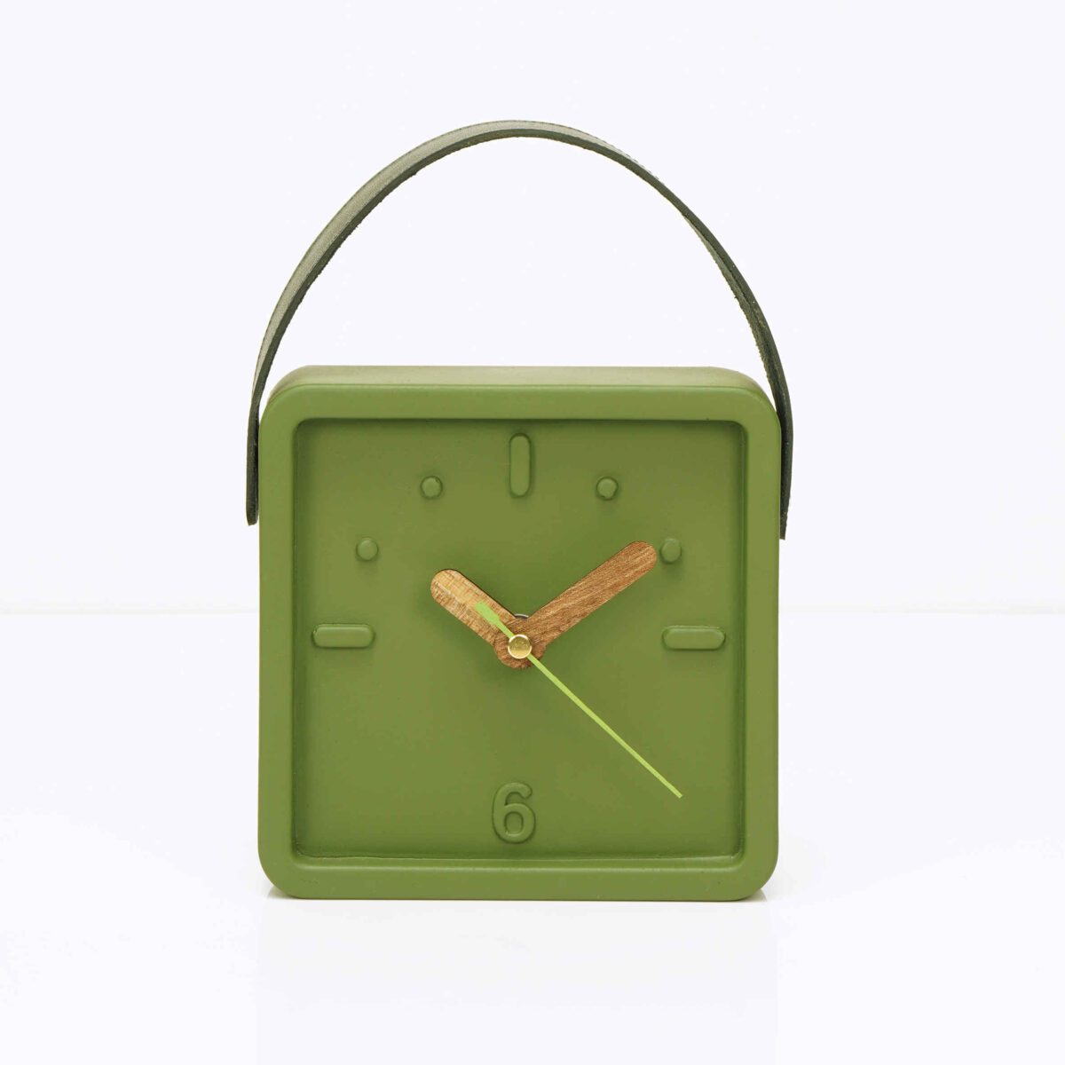 Price and Buy Handcrafted Concrete Desk Clock – Minimalist Green