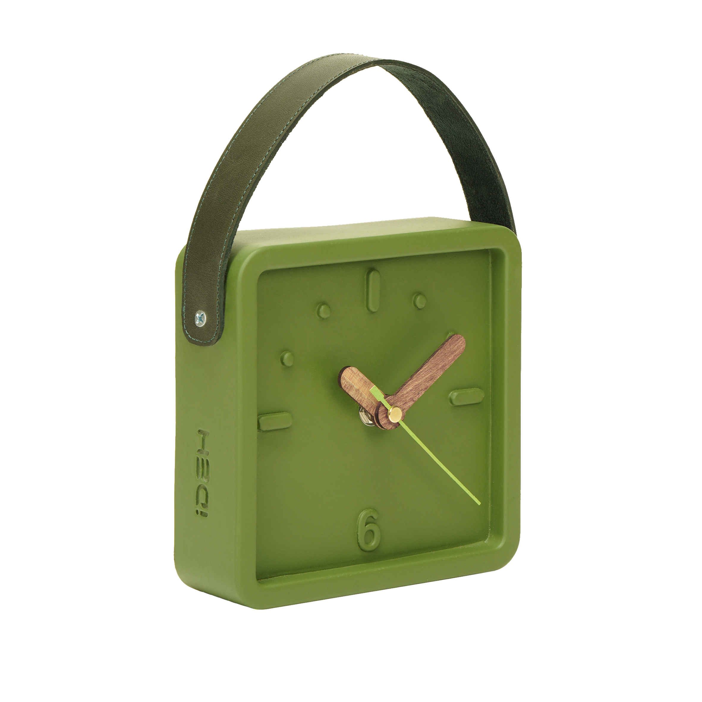 Price and Buy Handcrafted Concrete Desk Clock – Minimalist Green - Image 3