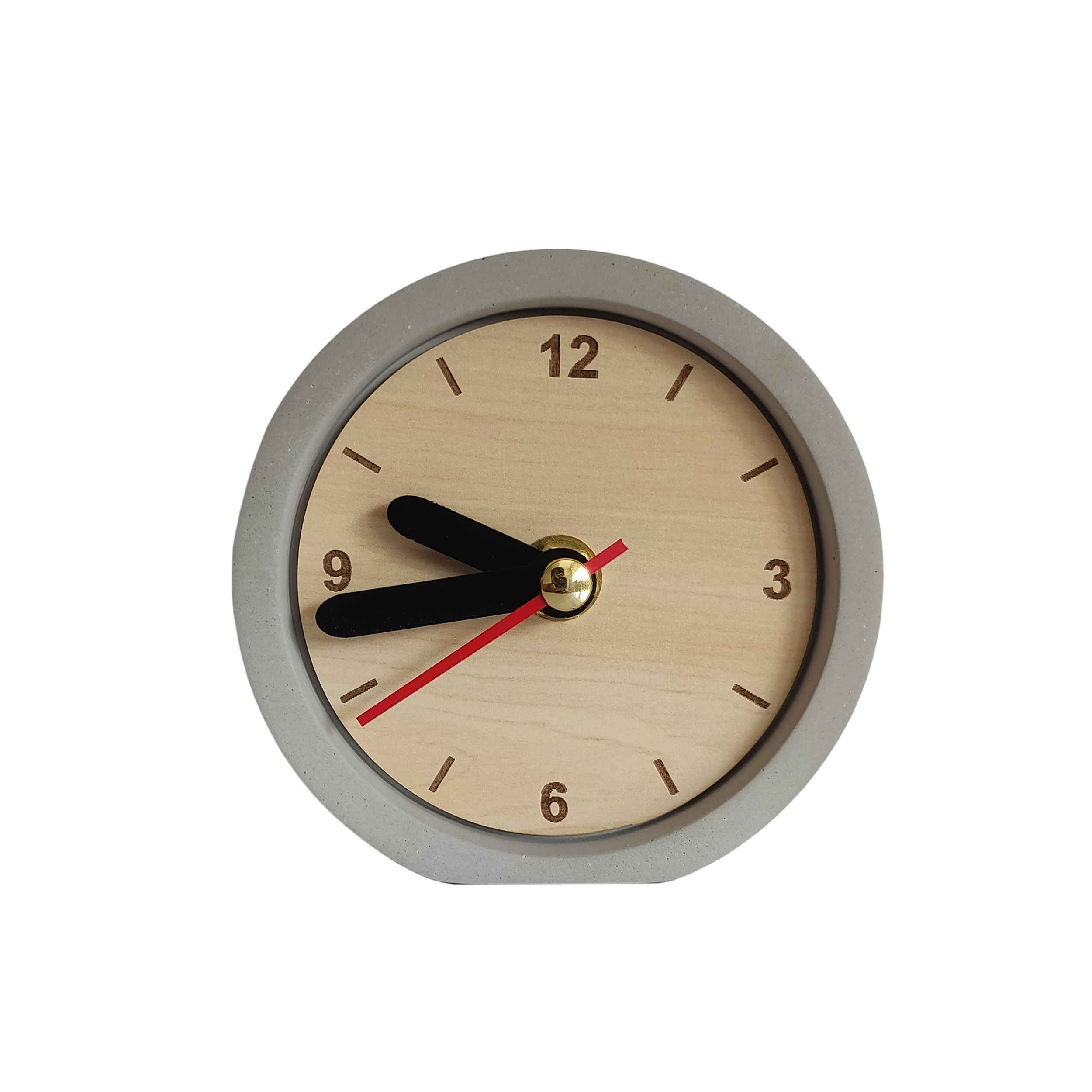 Price and Buy Handcrafted Concrete Desk Clock – Minimalist Round Gray