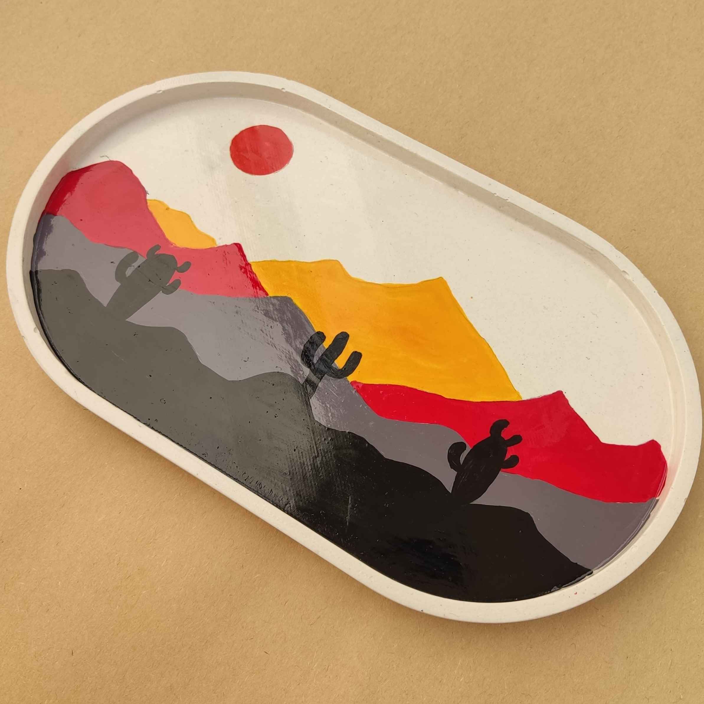 Price and Buy Handcrafted Concrete Serving Tray Mountain Design for Every Decor - Image 3