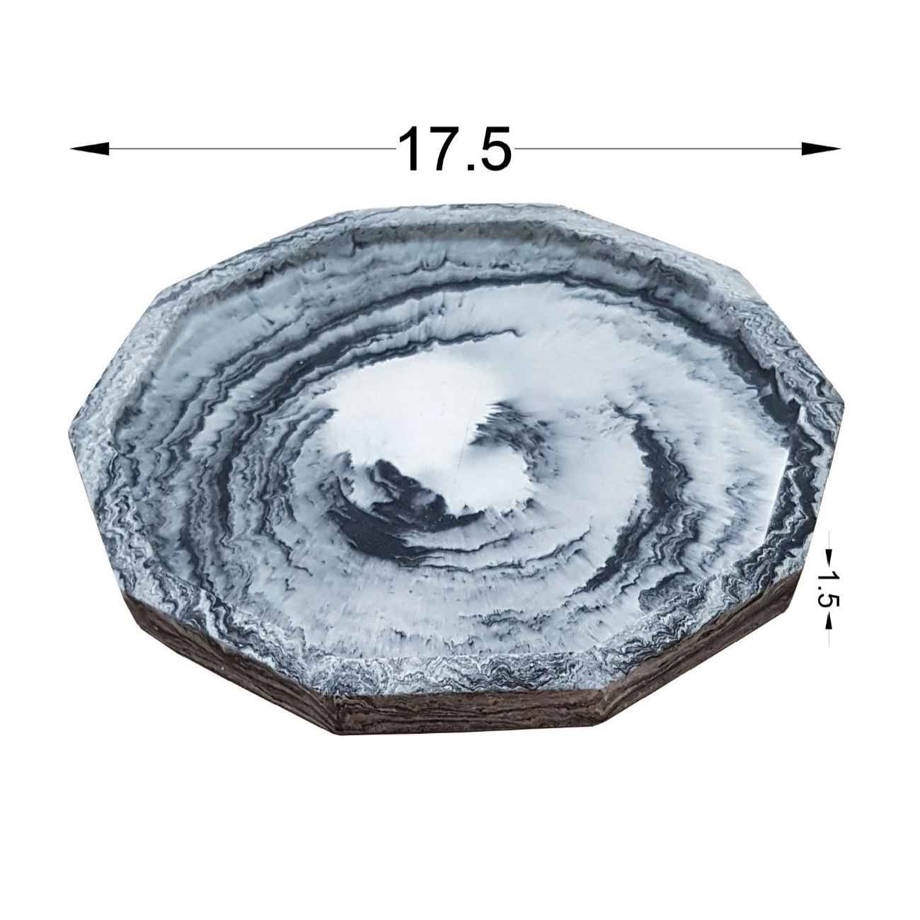 Price and Buy Handcrafted Concrete Serving Tray Octagonal Durabale for Home Decor - Image 6