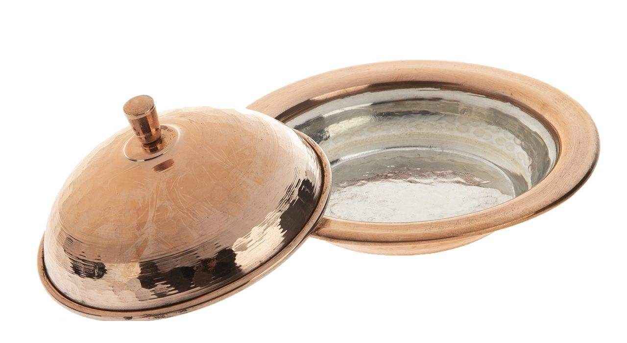 Price and Buy Handcrafted Copper Serving Platter Dome Yas Asemani - Image 3