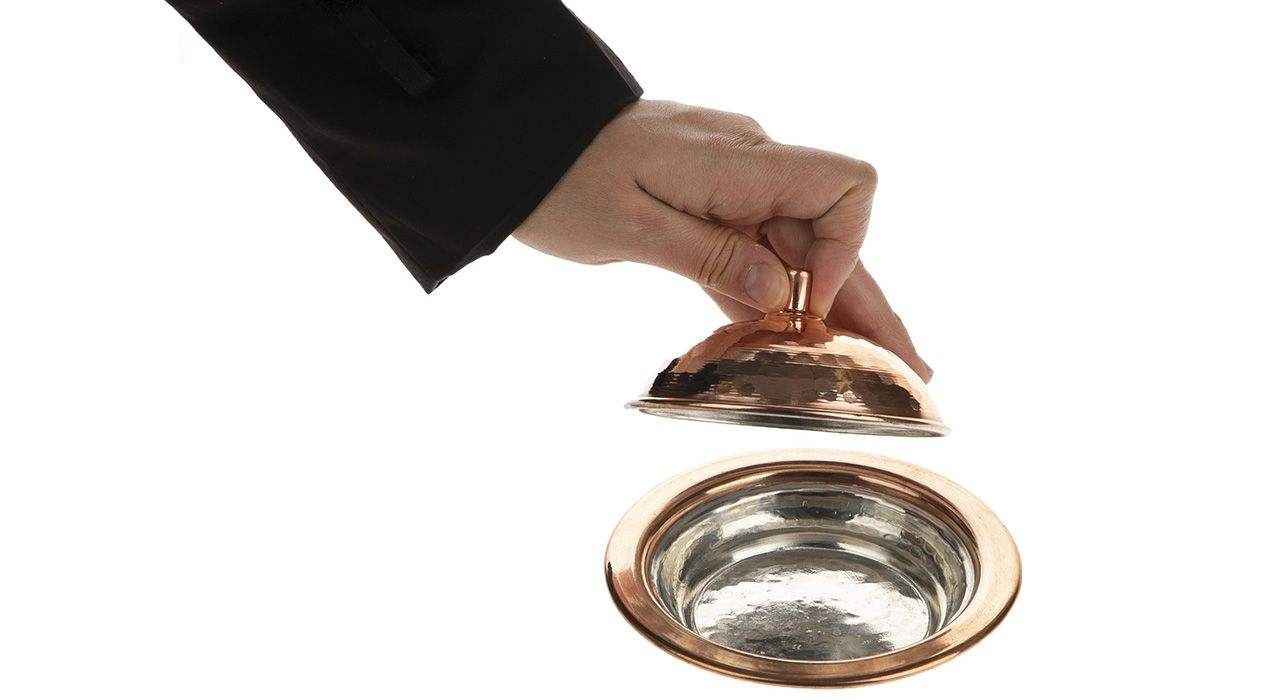 Price and Buy Handcrafted Copper Serving Platter Dome Yas Asemani - Image 4