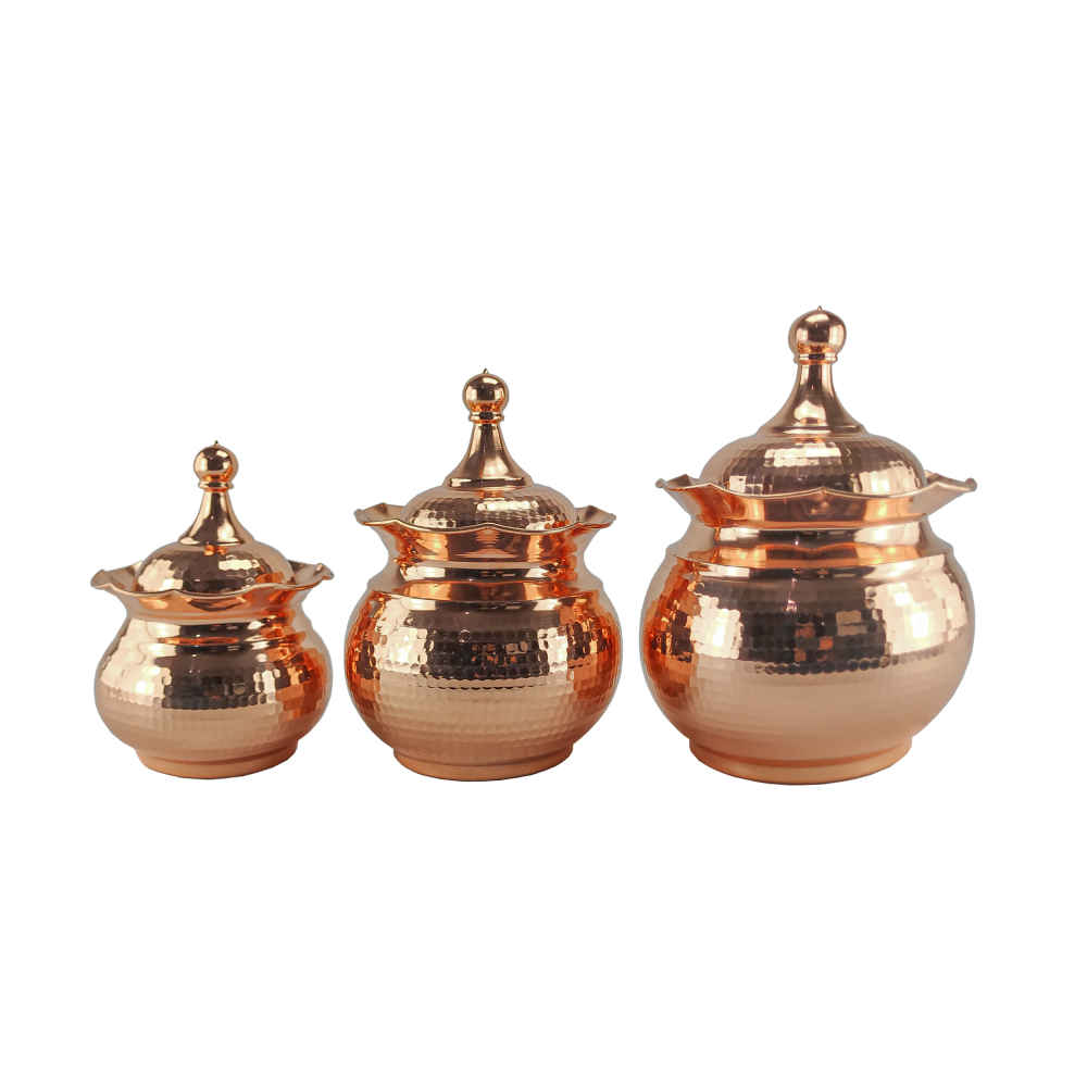 Price and Buy Handcrafted Copper Storage Jar – Ideal for Kitchen Organization – Hammered