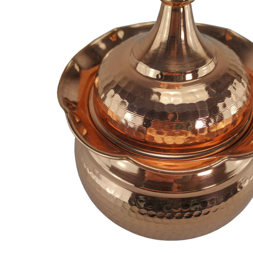 Price and Buy Handcrafted Copper Storage Jar – Ideal for Kitchen Organization – Hammered - Image 4