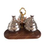 Price and Buy Handcrafted Copper Storage Jar with Stand and Spoon – 3 Pcs - Image 3