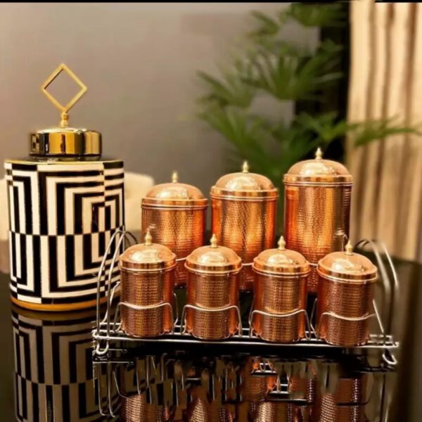 Price and Buy Handcrafted Copper Storage Jars A Blend of Tradition and Style 7 Pcs_690201907a026.jpeg Price and Buy Handcrafted Copper Storage Jars A Blend of Tradition and Style 7 Pcs
