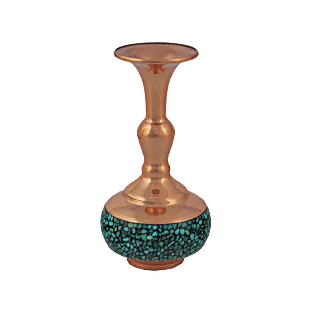 Price and Buy Handcrafted Decorative Persian Inlaid Turquoise Copper Vase Elaheh