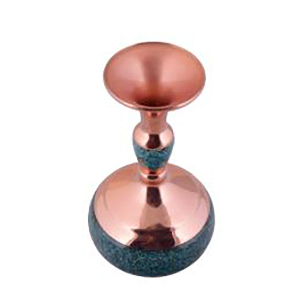 Price and Buy Handcrafted Decorative Persian Inlaid Turquoise Copper Vase Shima - Image 3