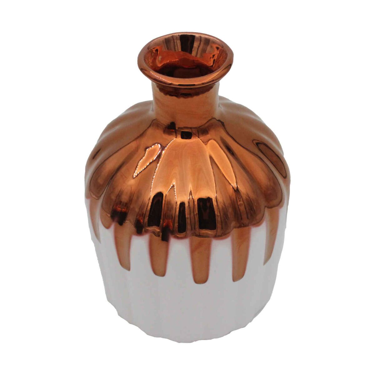 Price and Buy Handcrafted Decorative Single Stem Pottery Vase with Drip Glaze Design in Brown - Image 3