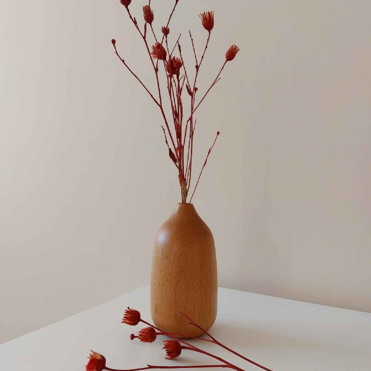 Price and Buy Handcrafted Decorative Wooden Bud Vase – Minimal & Rustic Style in Brown - Image 3