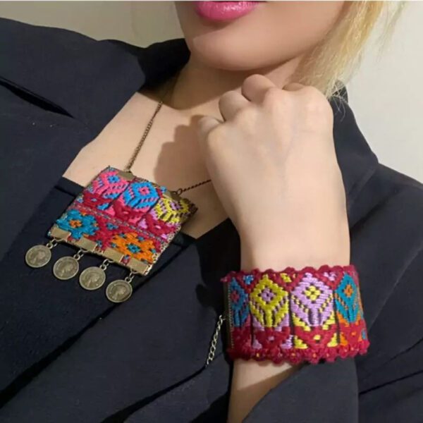 Price and Buy Handcrafted Embroidered Jewelry Set Bracelet and Necklace_69026ebed8345.jpeg Price and Buy Handcrafted Embroidered Jewelry Set Bracelet and Necklace