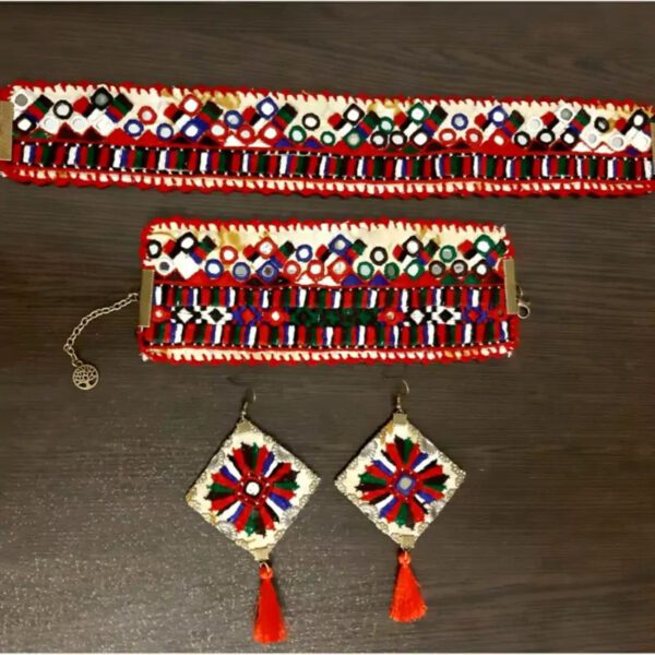 Price and Buy Handcrafted Embroidered & Mirrorwork Jewelry Set_69026ef32ed8f.jpeg Price and Buy Handcrafted Embroidered & Mirrorwork Jewelry Set