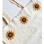 Price and Buy Handcrafted Embroidery Tote Bag – Beige Canvas - Image 3