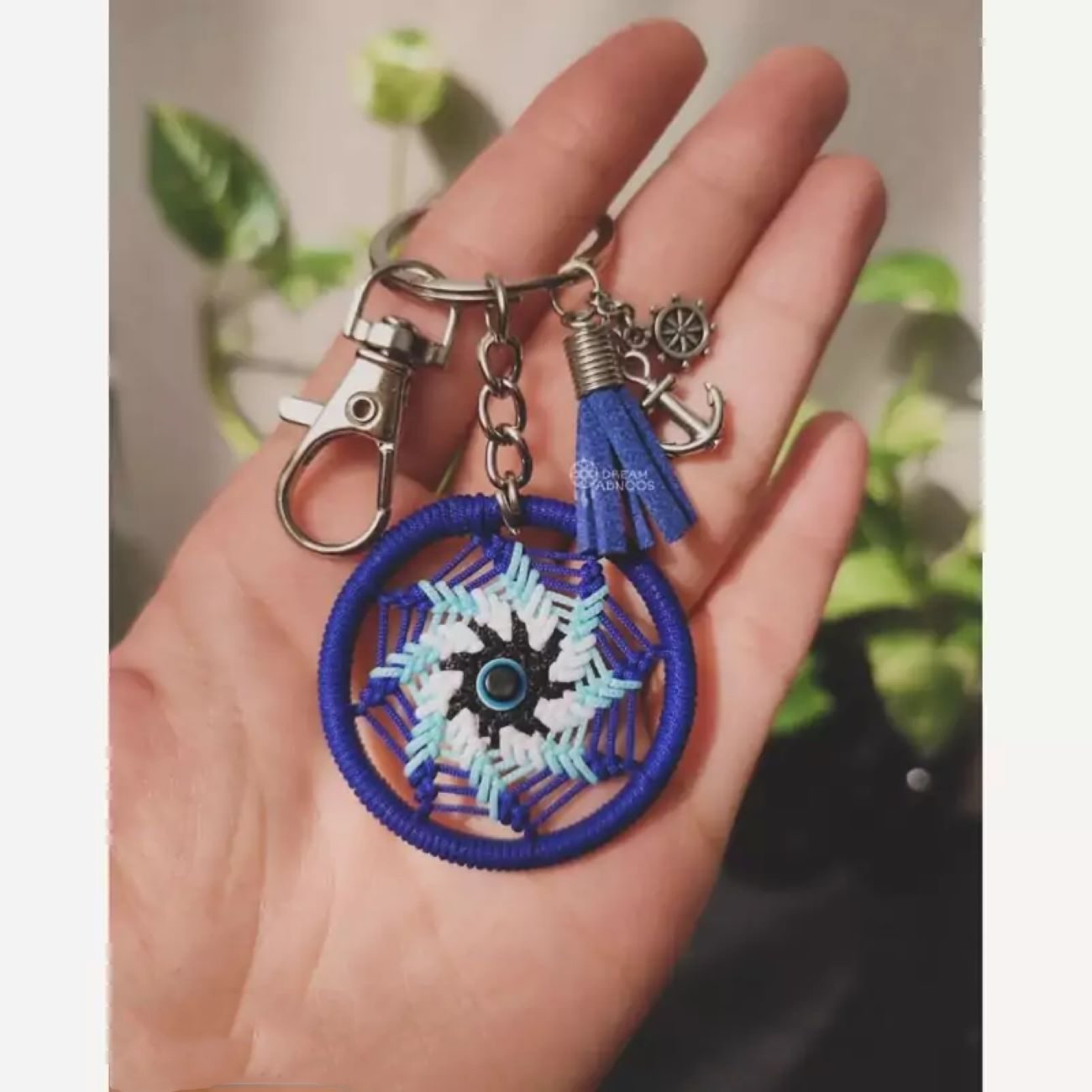Price and Buy Handcrafted Evil Eye Keychain – Dreamcatcher Design_6901eb767722a.jpeg Price and Buy Handcrafted Evil Eye Keychain – Dreamcatcher Design - Image 1