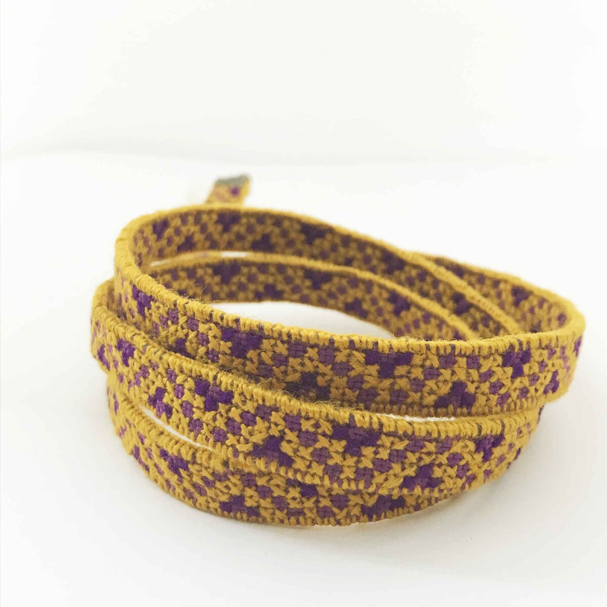 Price and Buy Handcrafted Glasses Strap – Baluchi Embroidery in Yellow & Purple - Image 4