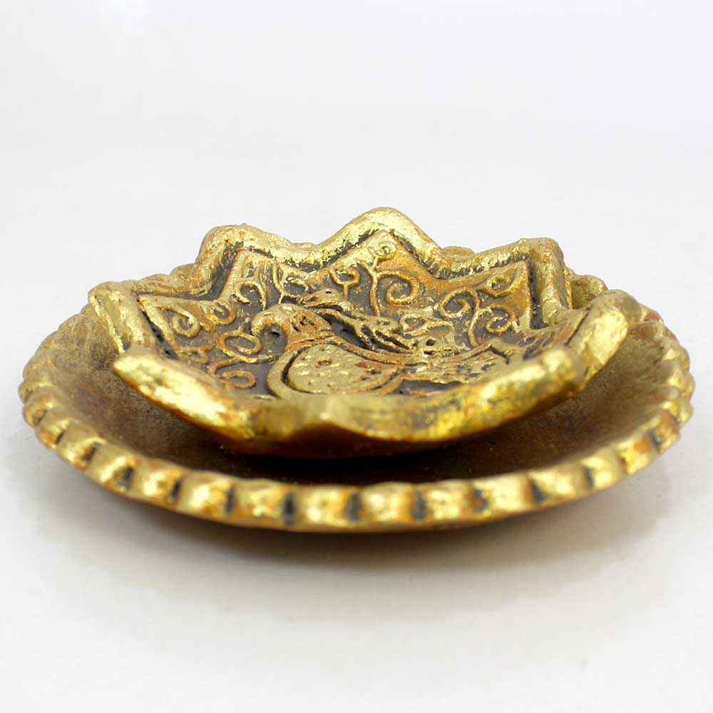 Price and Buy Handcrafted Golden Pottery Incense Holder – Bird Design - Image 3