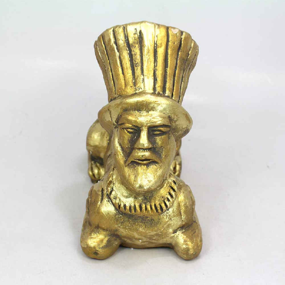 Price and Buy Handcrafted Golden Pottery Incense Sculpture – Sphinx Design - Image 3