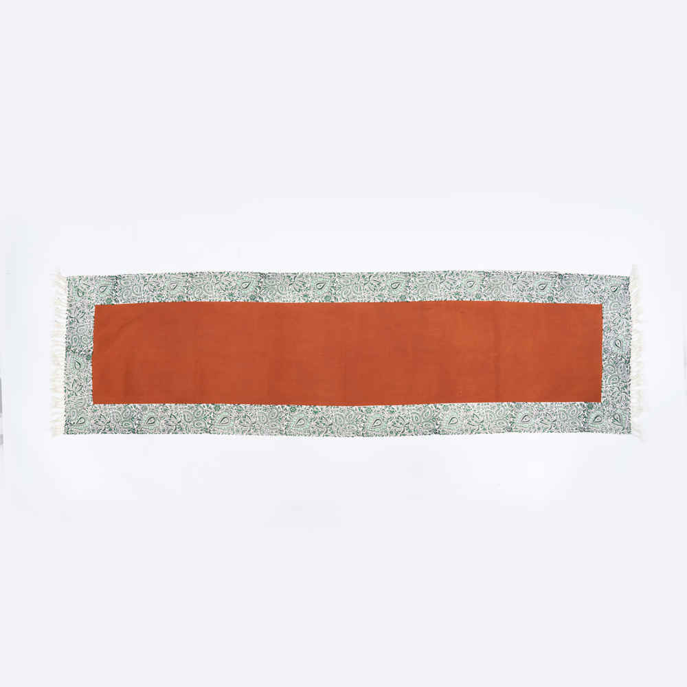 Price and Buy Handcrafted Linen Block Print Table Runner Badam
