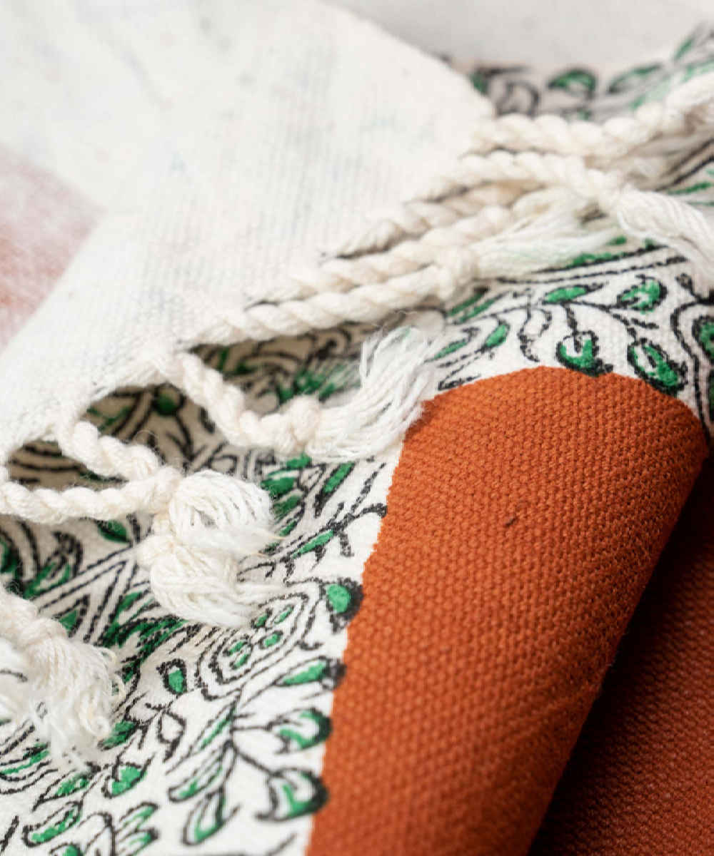 Price and Buy Handcrafted Linen Block Print Table Runner Badam - Image 4
