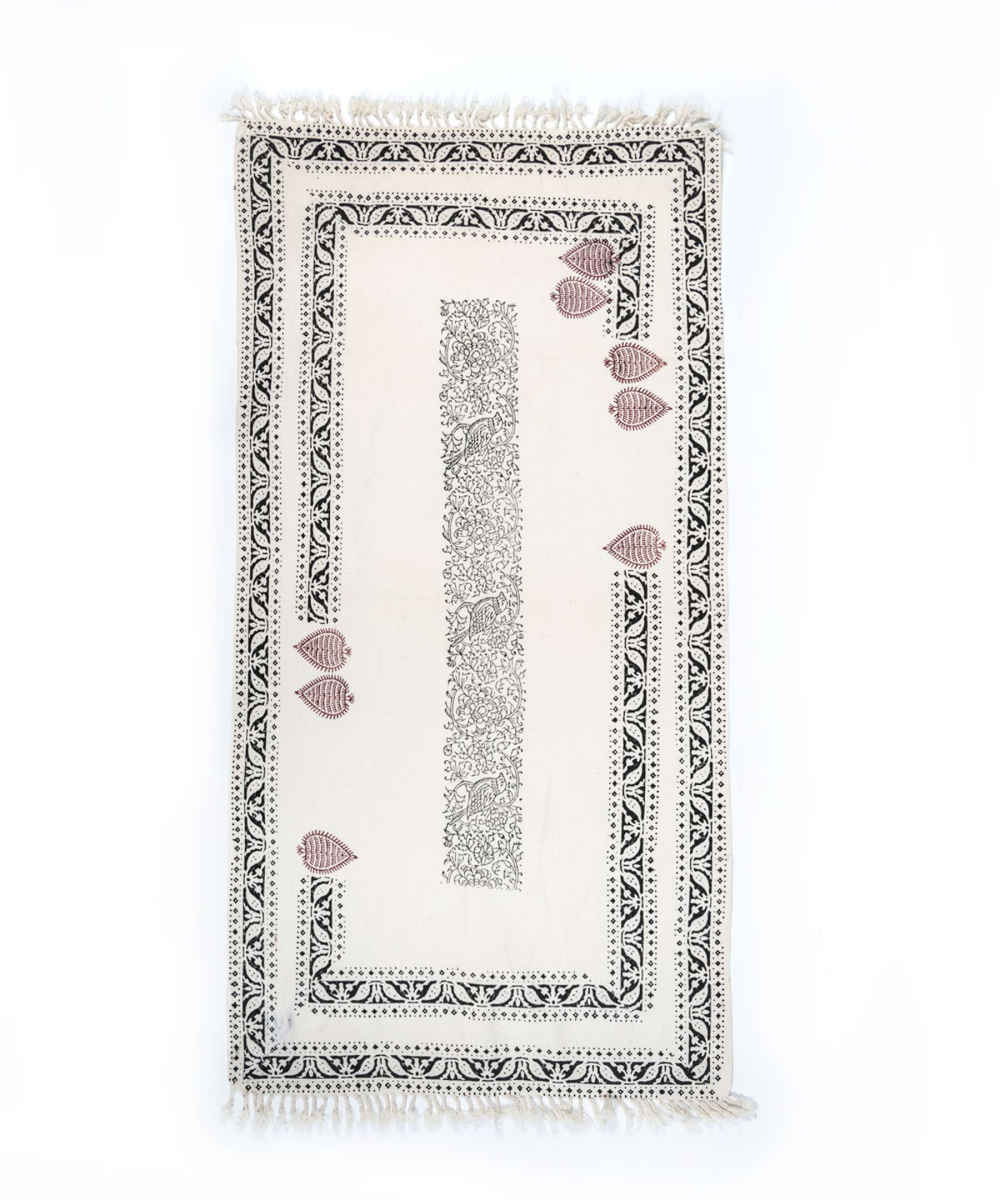 Price and Buy Handcrafted Linen Block Print Table Runner Gol o Morgh - Image 3