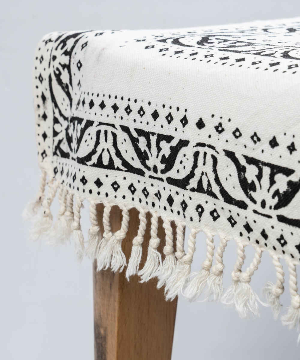 Price and Buy Handcrafted Linen Block Print Table Runner Gol o Morgh - Image 4