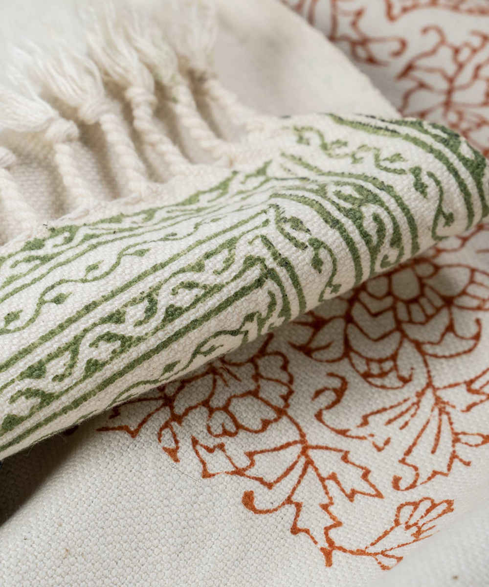 Price and Buy Handcrafted Linen Block Print Table Runner Golabtoon - Image 3