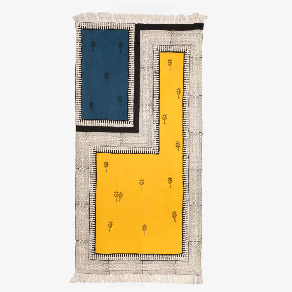 Price and Buy Handcrafted Linen Block Print Table Runner Techra