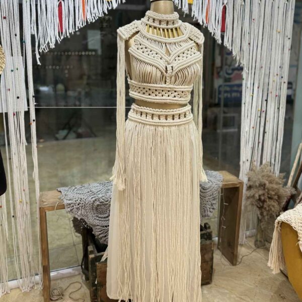 Price and Buy Handcrafted Macrame Dress – Crop Top and Skirt Perfect for Beachside Walk_69012f0f3f1c3.jpeg Price and Buy Handcrafted Macrame Dress – Crop Top and Skirt Perfect for Beachside Walk