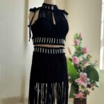 Price and Buy Handcrafted Macrame Dress – Crop Top & Skirt Perfect for Summer Outdoor Celebration