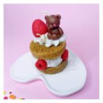 Price and Buy Handcrafted Novelty Layered Cake Candle Featuring a Bear and Strawberry - Image 3