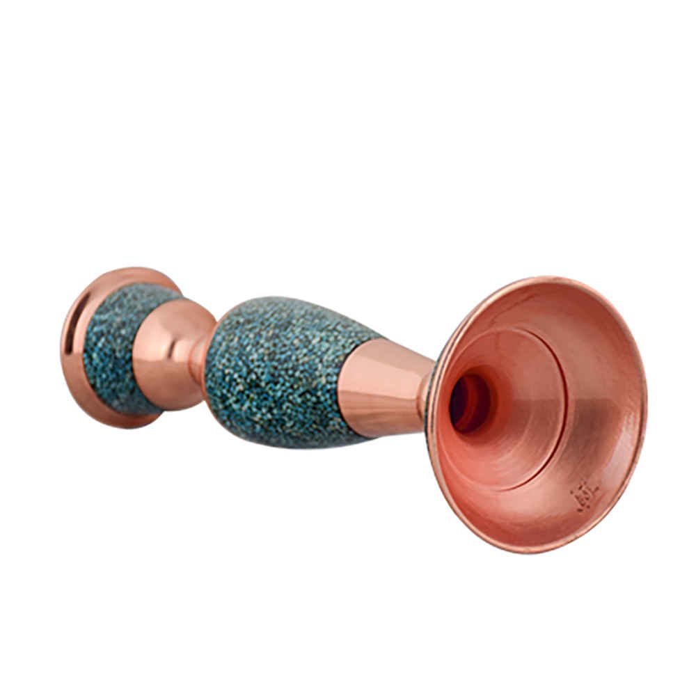 Price and Buy Handcrafted Persian Copper Candlestick – Inlaid Turquoise Design – Sahra - Image 3