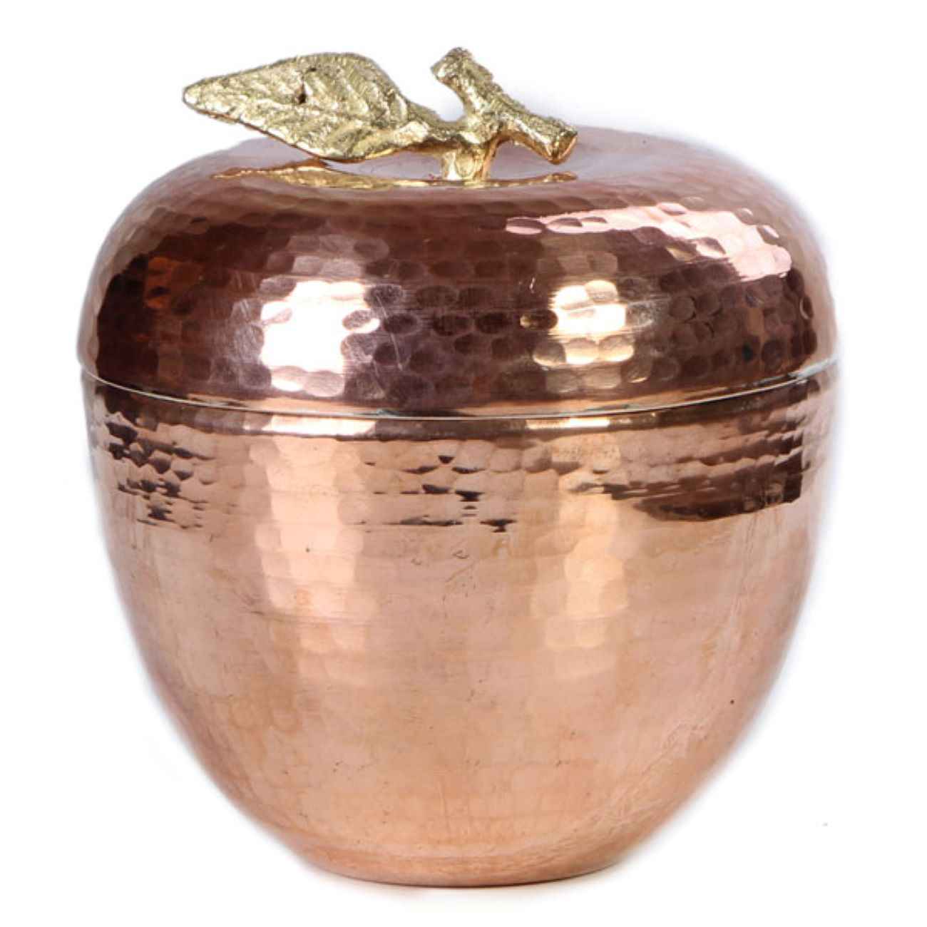 Price and Buy Handcrafted Persian Copper Sugar Bowl with Lid – Hammered Apple Design