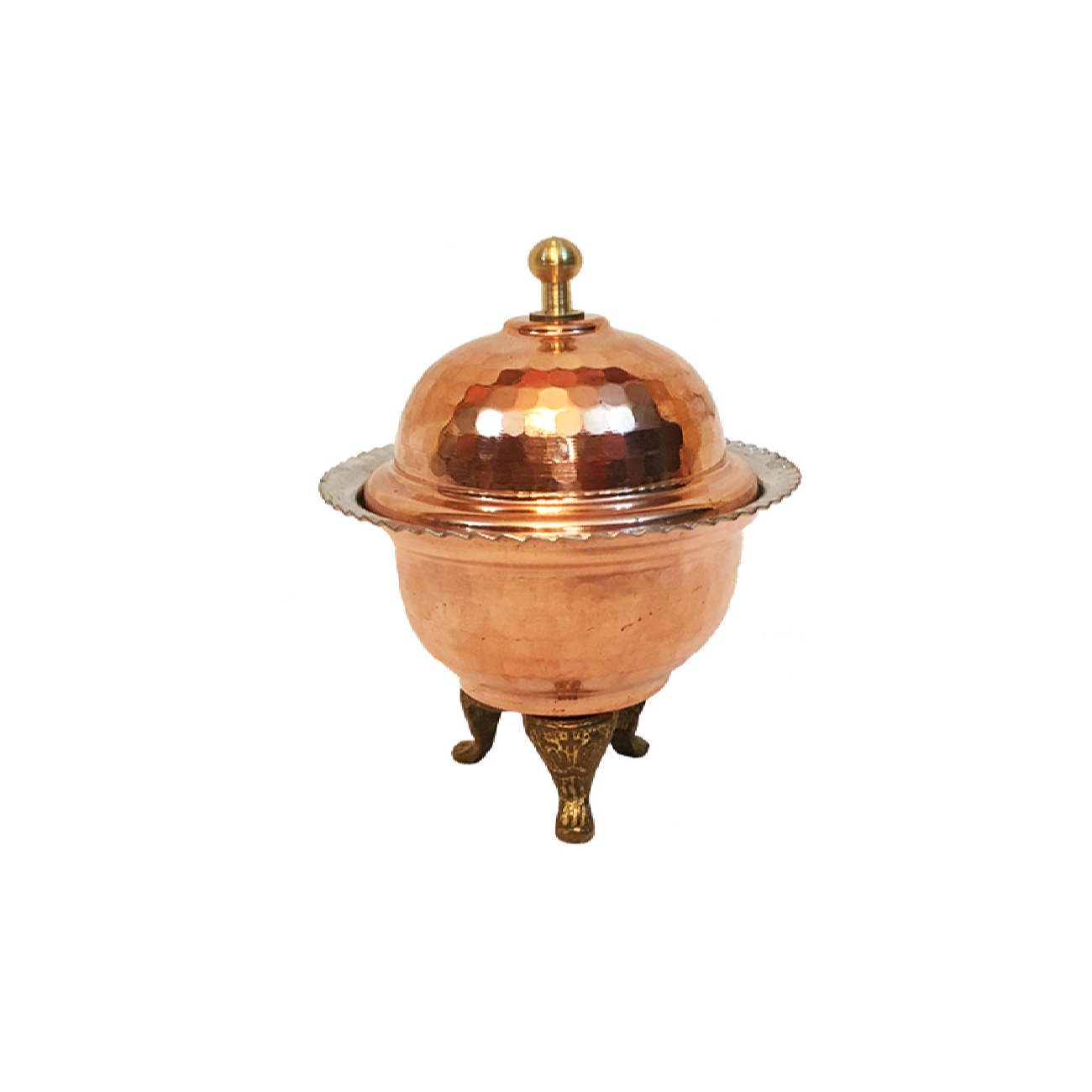 Price and Buy Handcrafted Persian Copper Sugar Bowl with Lid – Hammered