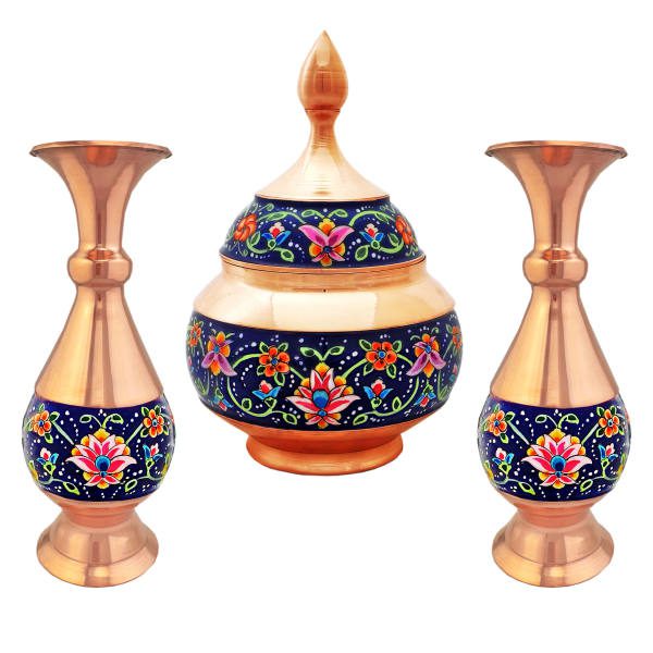 Price and Buy Handcrafted Persian Copper Sugar Bowl with Lid & Vases – Minakari Enameled_68f6d2c46f75f.jpeg Price and Buy Handcrafted Persian Copper Sugar Bowl with Lid & Vases – Minakari Enameled