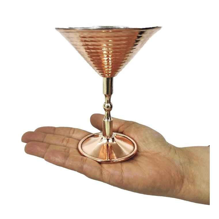 Price and Buy Handcrafted Persian Copper Wine Glass Stemware – Hammered Model Sahand - Image 3