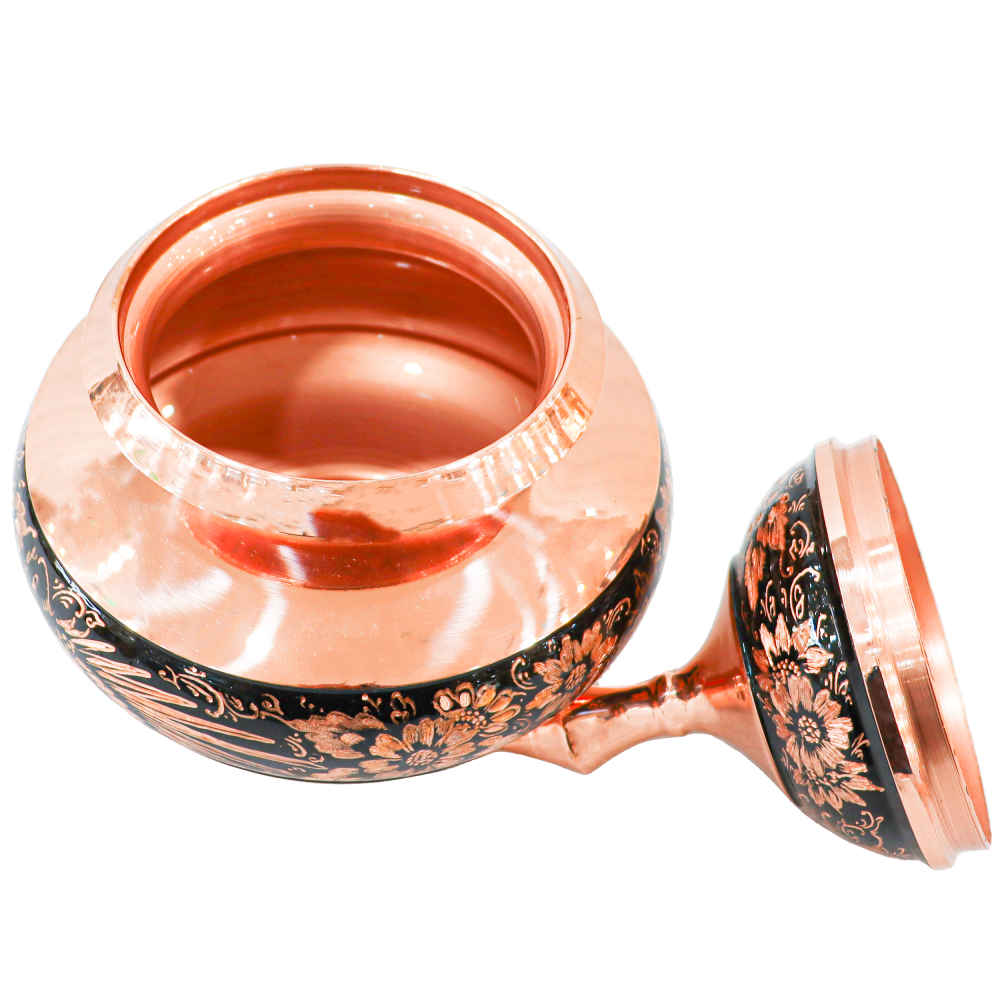 Price and Buy Handcrafted Persian Engraved Copper Sugar Bowl Almas - Image 3