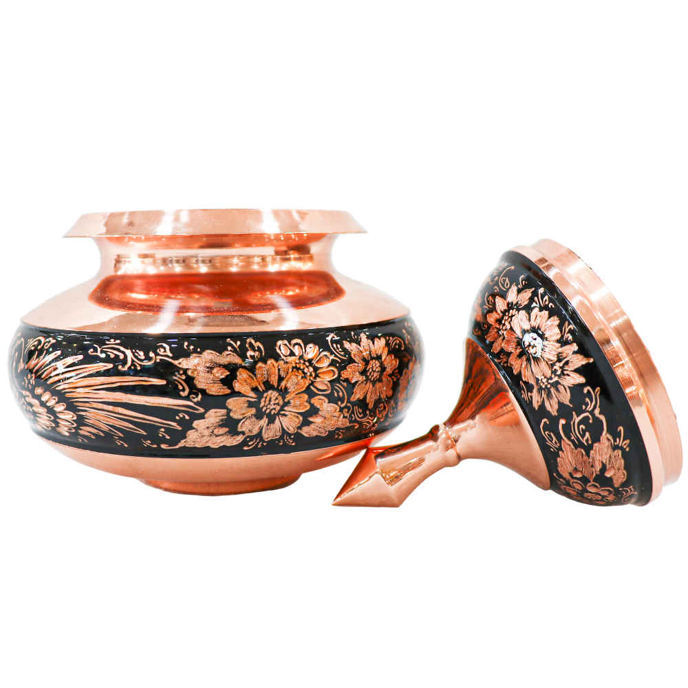 Price and Buy Handcrafted Persian Engraved Copper Sugar Bowl Almas - Image 4