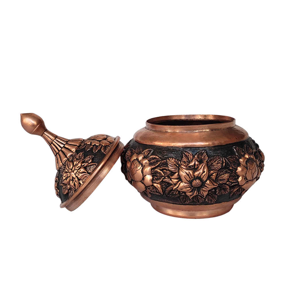 Price and Buy Handcrafted Persian Engraved Copper Sugar Bowl Homa - Image 3