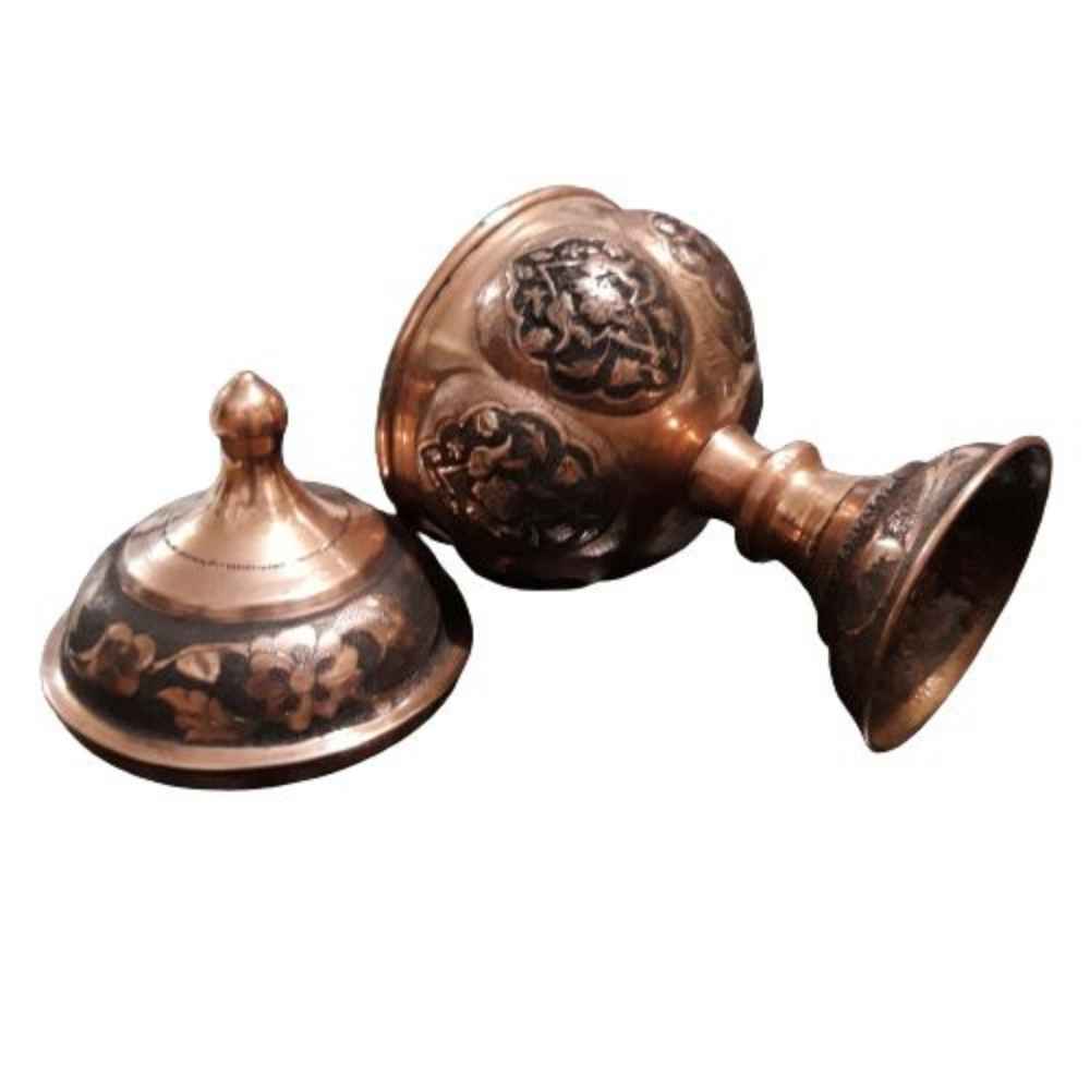 Price and Buy Handcrafted Persian Engraved Copper Sugar Bowl Pars - Image 4