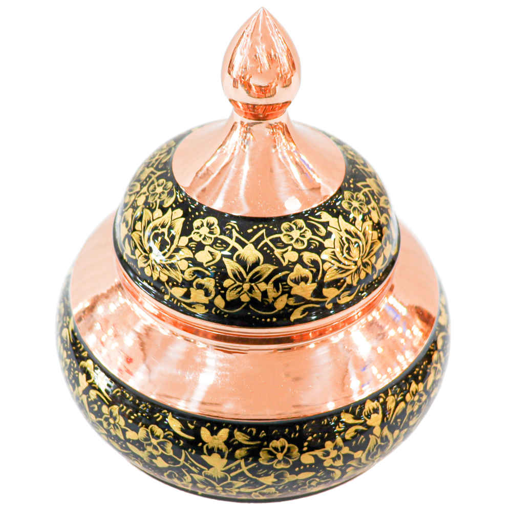 Price and Buy Handcrafted Persian Engraved Copper Sugar Bowl Tashir - Image 3