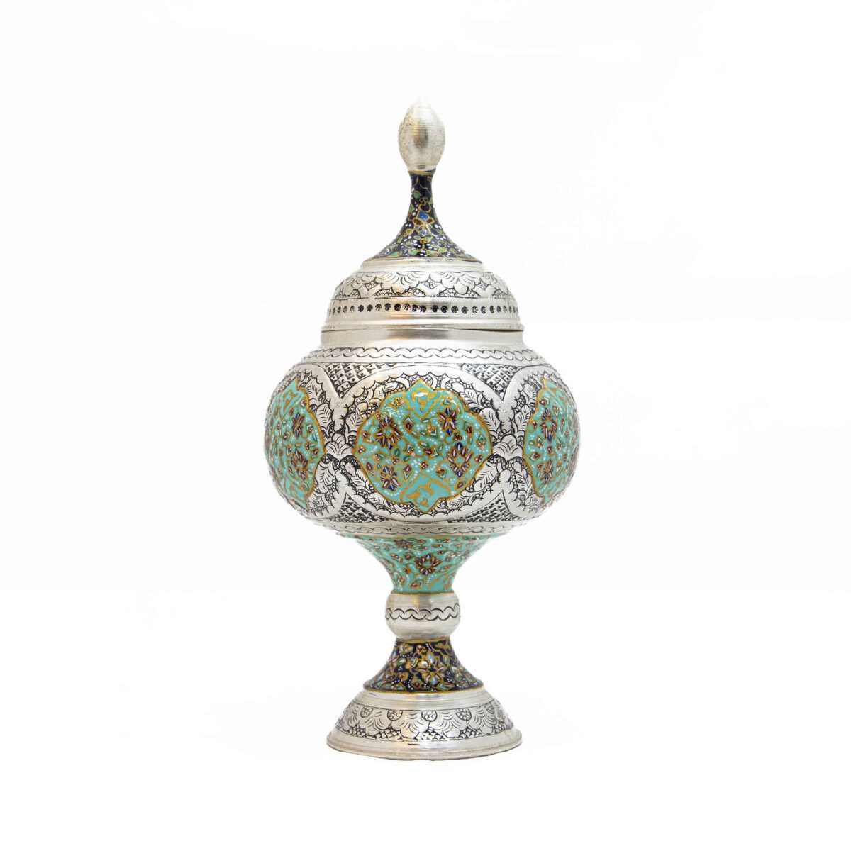 Price and Buy Handcrafted Persian Engraved Copper Sugar Bowl Tezhip Design