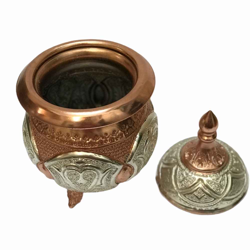 Price and Buy Handcrafted Persian Engraved Copper Sugar Bowl Tima - Image 3