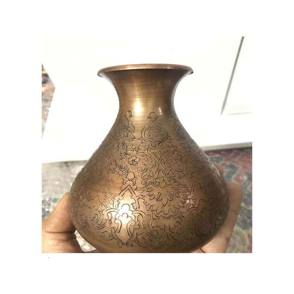 Price and Buy Handcrafted Persian Engraved Copper Vase Decorative with Khomreh Design - Image 3