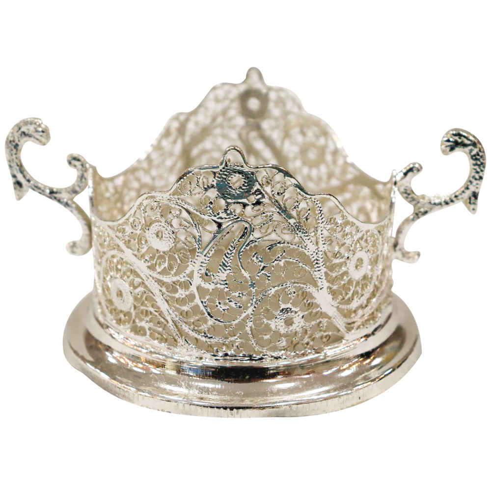 Price and Buy Handcrafted Persian Filigree Tea & Coffee Set – Silver Coated Nafas - Image 4